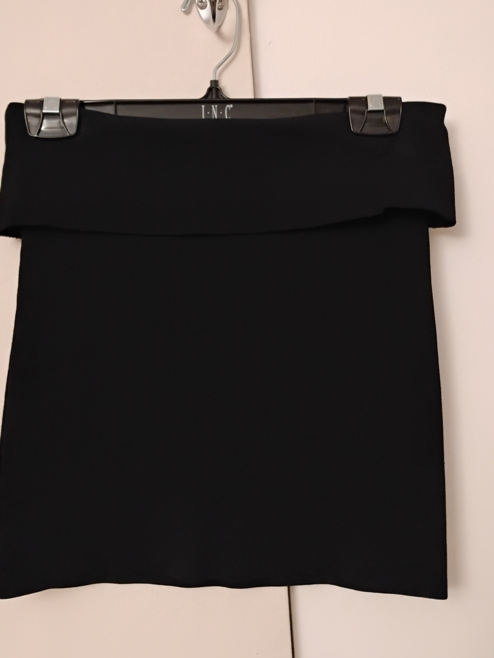 Forever 21 Black Fold-Over Mini Skirt